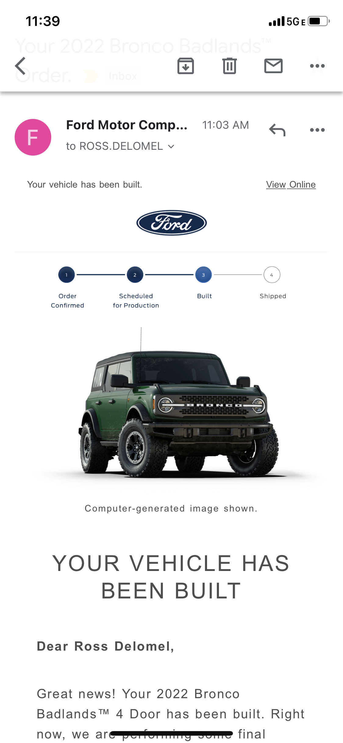 Ford Bronco 🛠 01/24/22 Build Week Group 0CBACD5A-A72B-4225-9545-C5E196616410