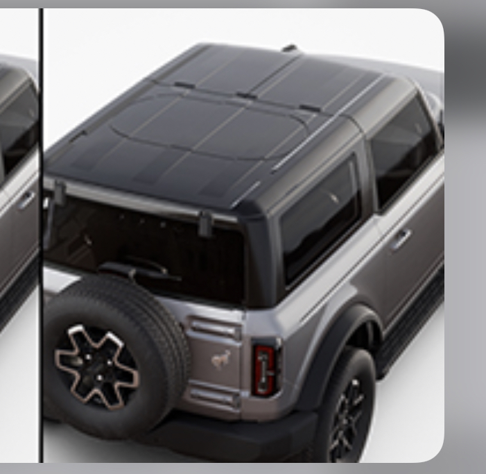 Ford Bronco “Bronco Dealer Playbook” describes MIC and MOD (Modular) top differences. Shows larger “Gunner’s Hatch” and confirms removable rear windows. 0F425839-7B27-4AC1-96AB-9BC7805DBC6A