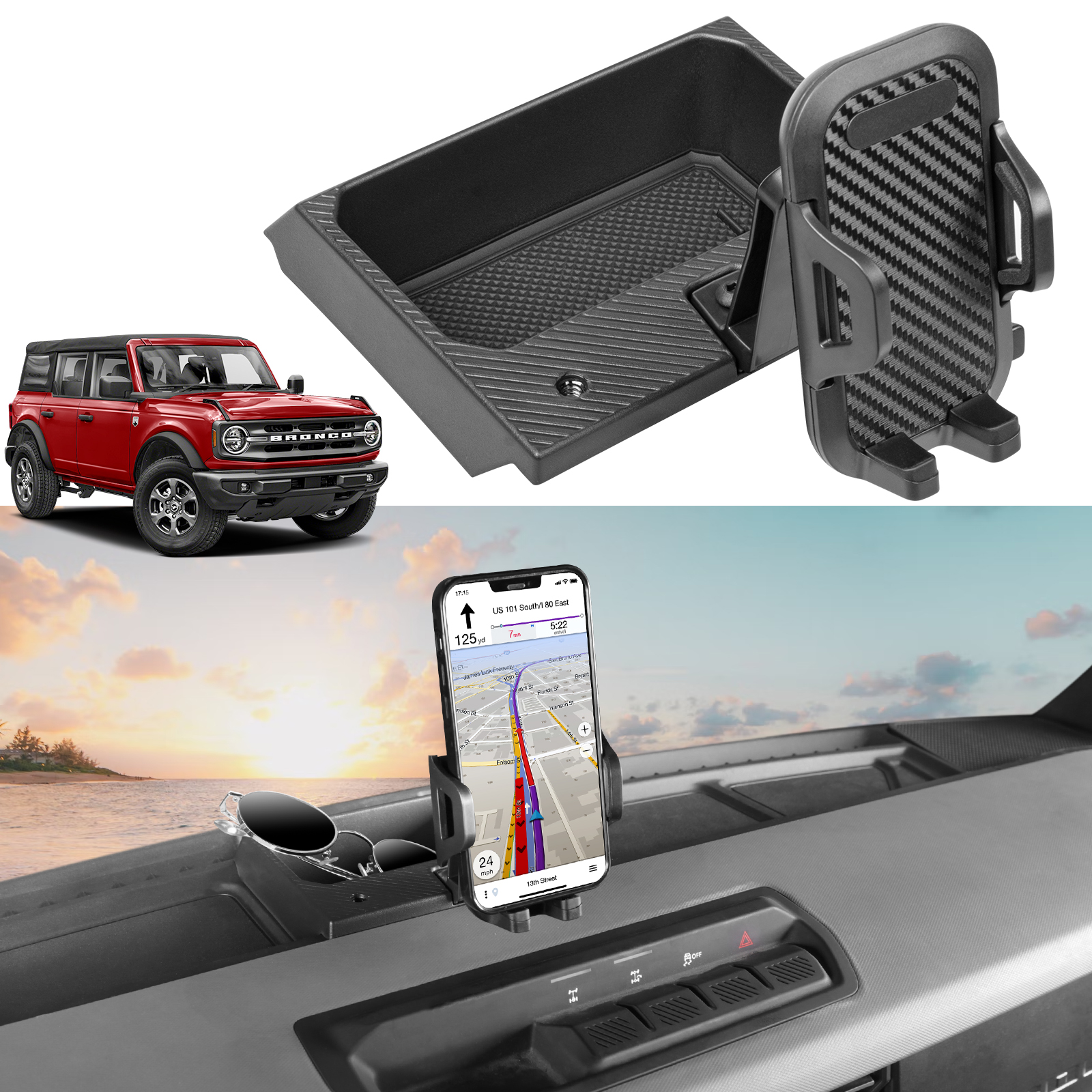 Ford Bronco Upgrade 2021 2022 Ford Bronco Phone Holder Available！ 1