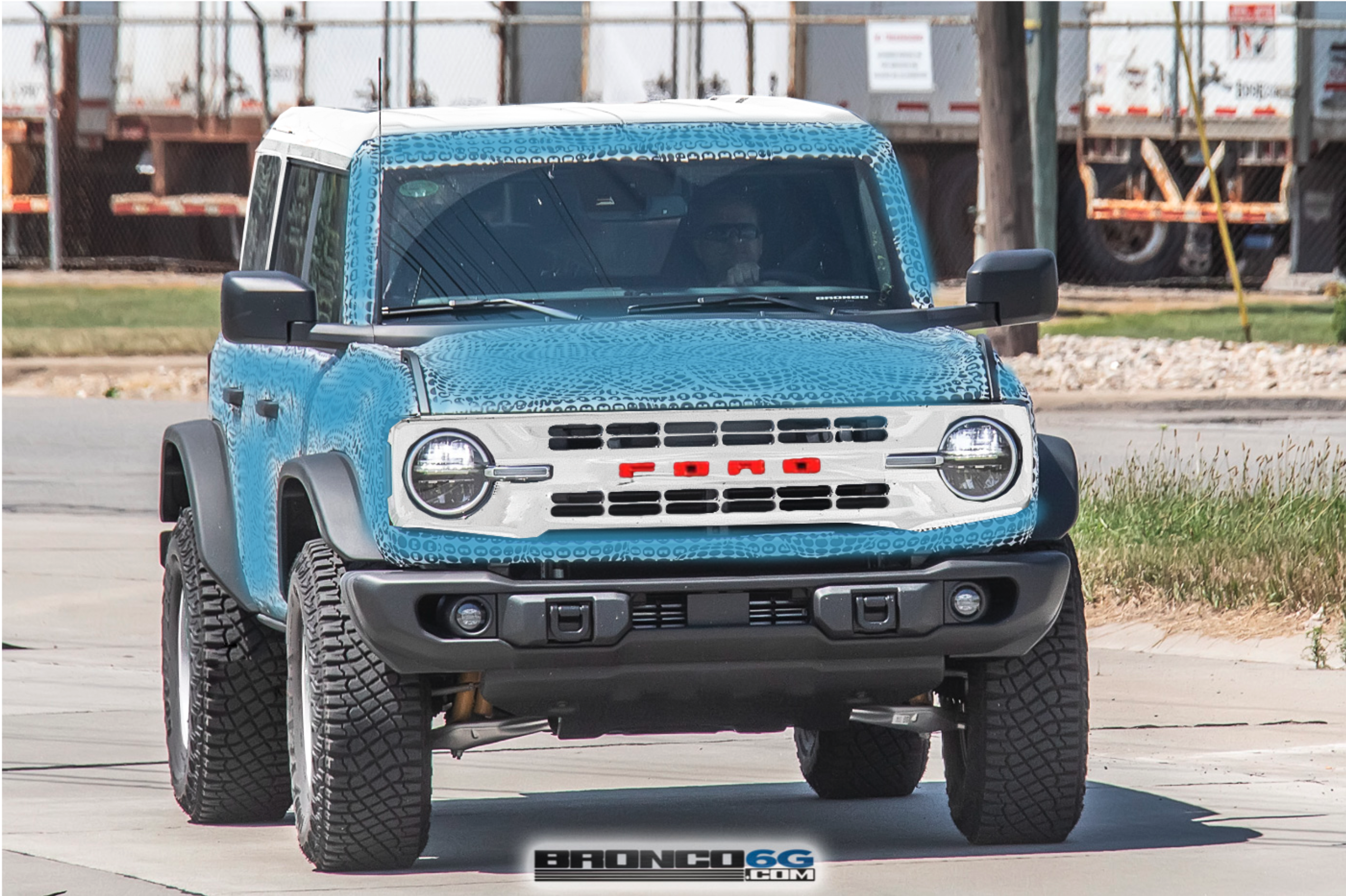 Ford Bronco 2023 Bronco Heritage Edition White Grill Render - Based On Spy Images 123