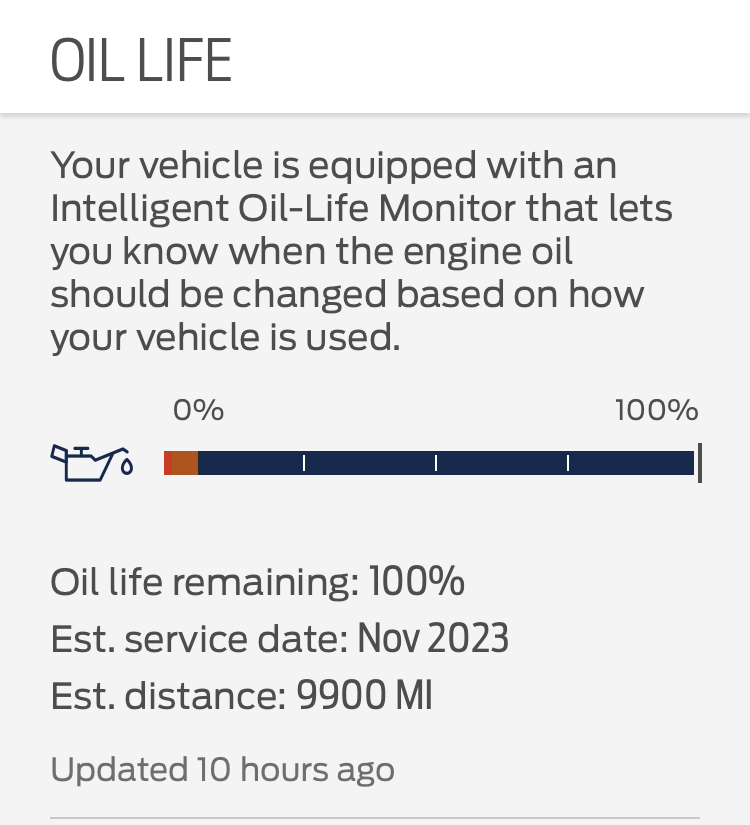 Ford Bronco Oil Life Monitor in Ford App Not Updating 12750132-48ED-4DDF-A0B6-39727B36F233