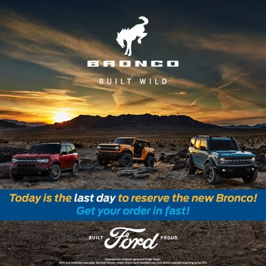 Ford Bronco When will Bronco reservations end? 1595446596255