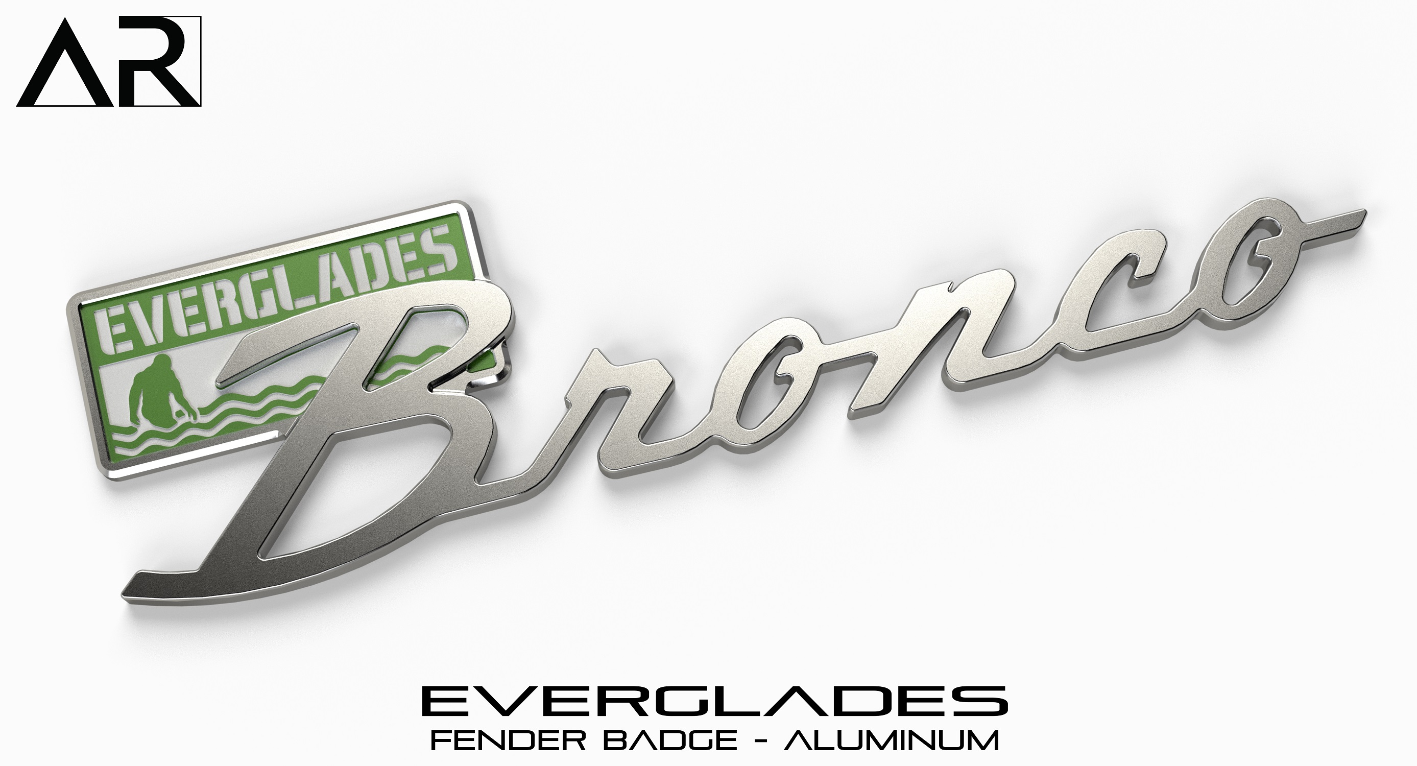 Bronco AR | BRONCO CLASSIC DNA Fender Badge 16010011 - Fender Badge - Everglades - Black