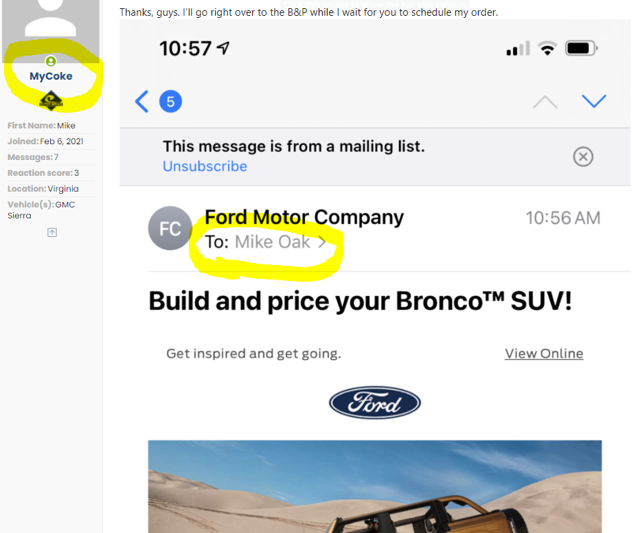 Ford Bronco Pain = Build and price your Bronco SUV email today 1621009921914