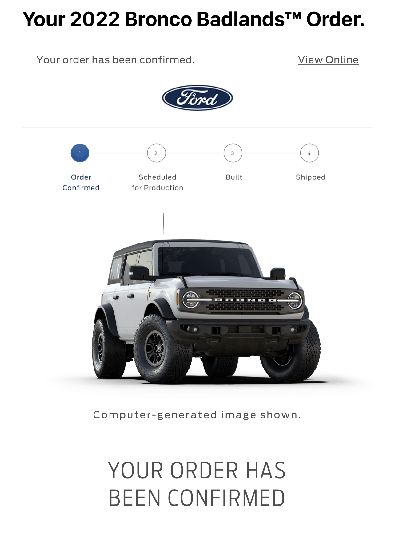 Ford Bronco I’m official - Ordered 2022 Badlands 1635547308525