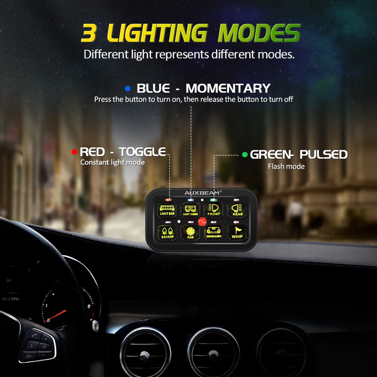 Ford Bronco Multifunction RGB Switch Panel w/Bluetooth Control Now Available 1642621867189