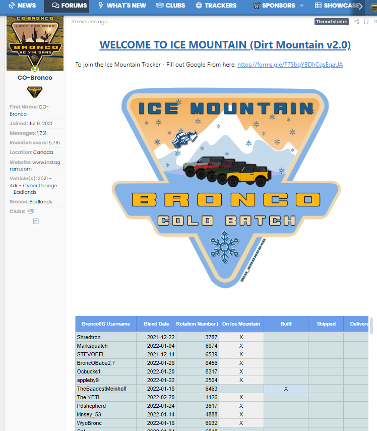 Ford Bronco Ice Mountain Tracker (Dirt Mountain v2.0) 1643747321074