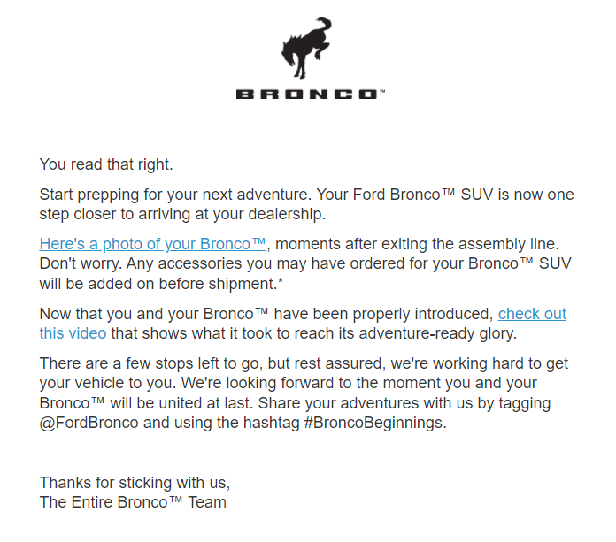 Ford Bronco 🛠 1/17/2022 Build week group 1645639086130