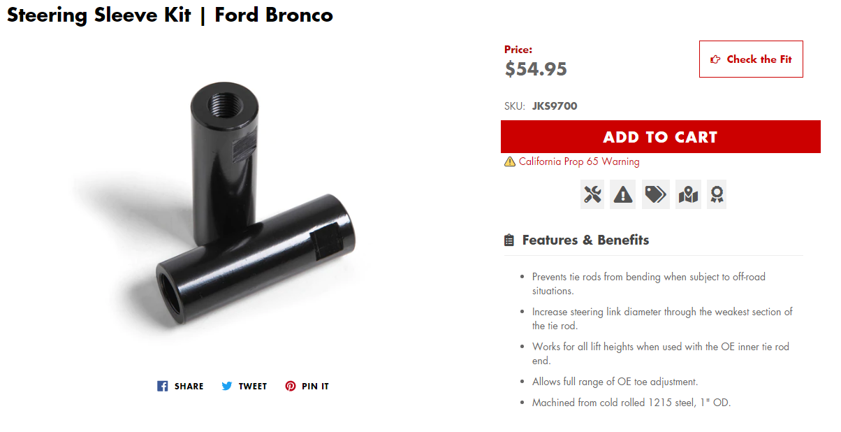Ford Bronco Exploring off-the-shelf tie rod upgrades 1650799317707