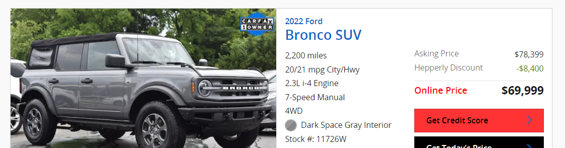 Ford Bronco Who is Paying These Used Bronco Prices?????? 1654781374061