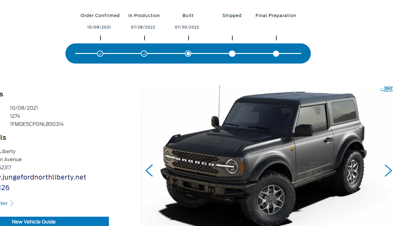 Ford Bronco Giveaway of the Month - August 2022 -- Bronco 6G 2.5" Lift Brace Kit 1659390753067