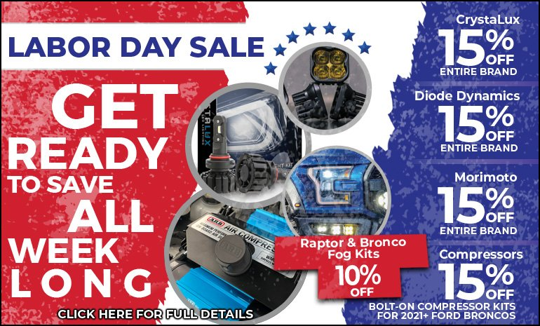 Ford Bronco LABOR DAY SALES (2022) | Save Big at 4x4TruckLEDs.com on LED Lighting & Accessories 1662047139289