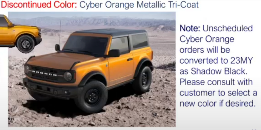 Ford Bronco Ford's official email letter about getting bumped to 2023 model year 1663097679821