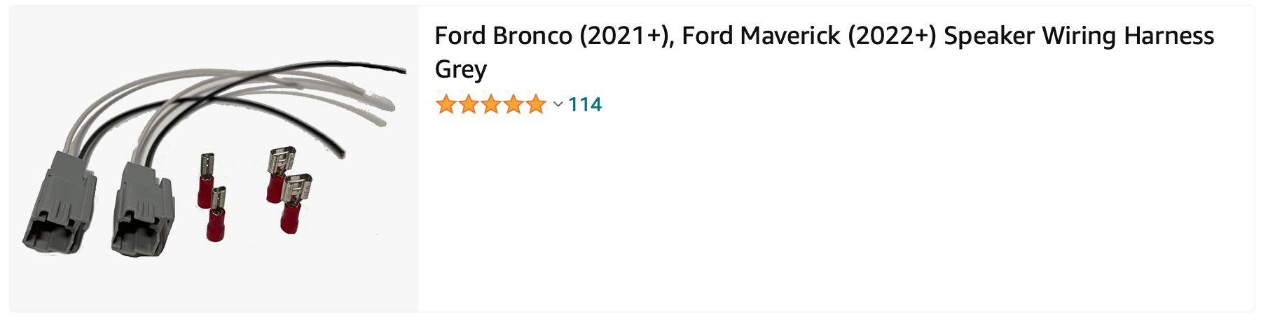Ford Bronco Speaker harness adapter 4” ? 1666132834803
