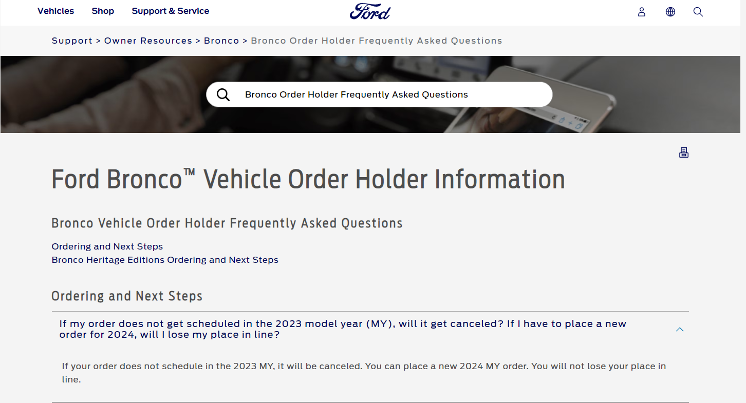 Ford Bronco What happens if my 2023 order does not get built? 1681832978124