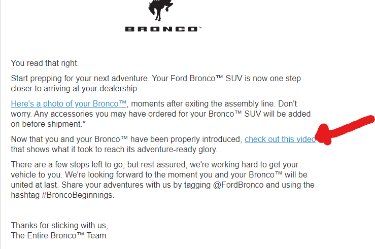 Ford Bronco Where to Find Bronco Video Included in Ford Email? 1685139251766