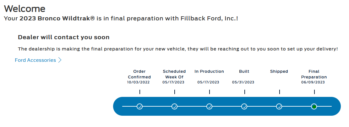 Ford Bronco 5/15/2023 Build Week 1686318546778