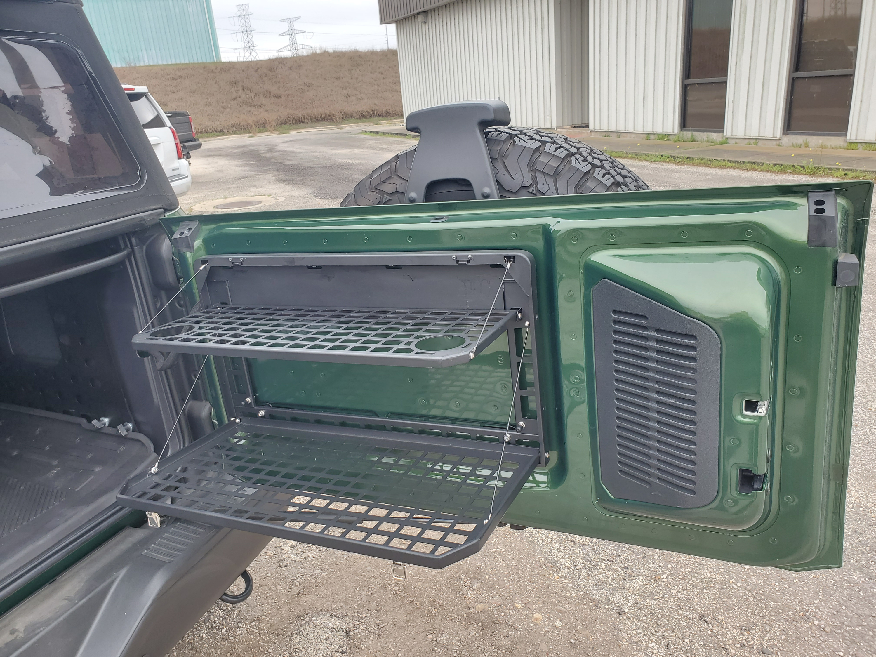 Ford Bronco Tail gate table with Stuffy Security enclosure 1692631588904