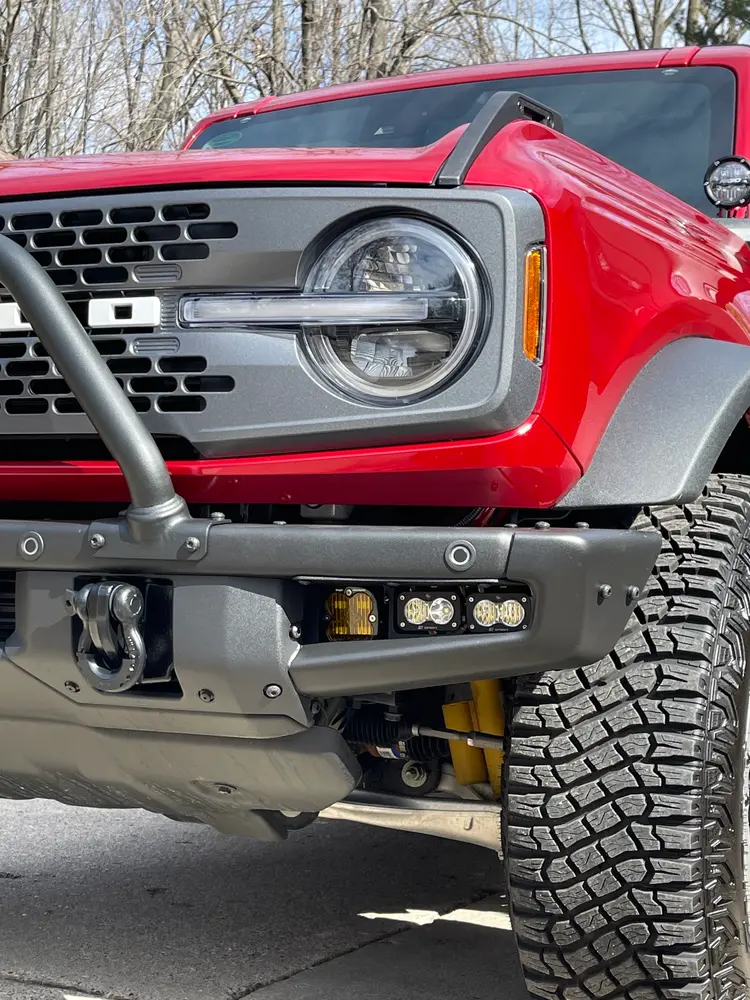 Ford Bronco Baja Designs Triple Fog Light Kit w/KR Off-Road Flush Mount Brackets 1692912566444