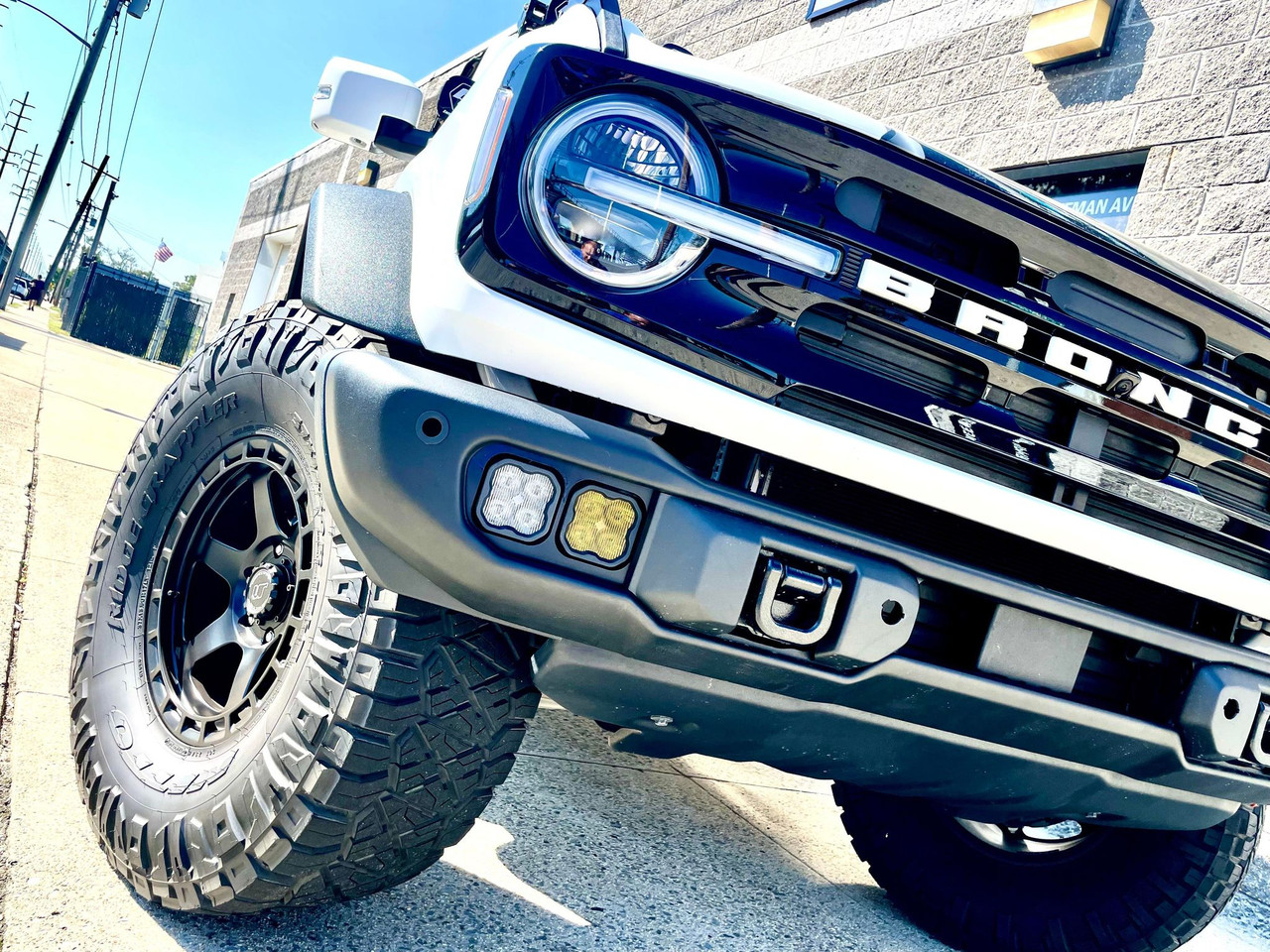 Ford Bronco Question: is there a lighting package for the Capable bumper that retains the OEM flood light but adds. 1709845639771