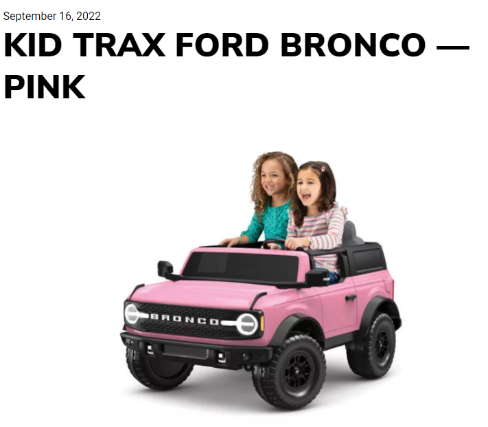 Ford Bronco What is Ford's answer to the new Jeep Pink Color? 1714673710444-nj
