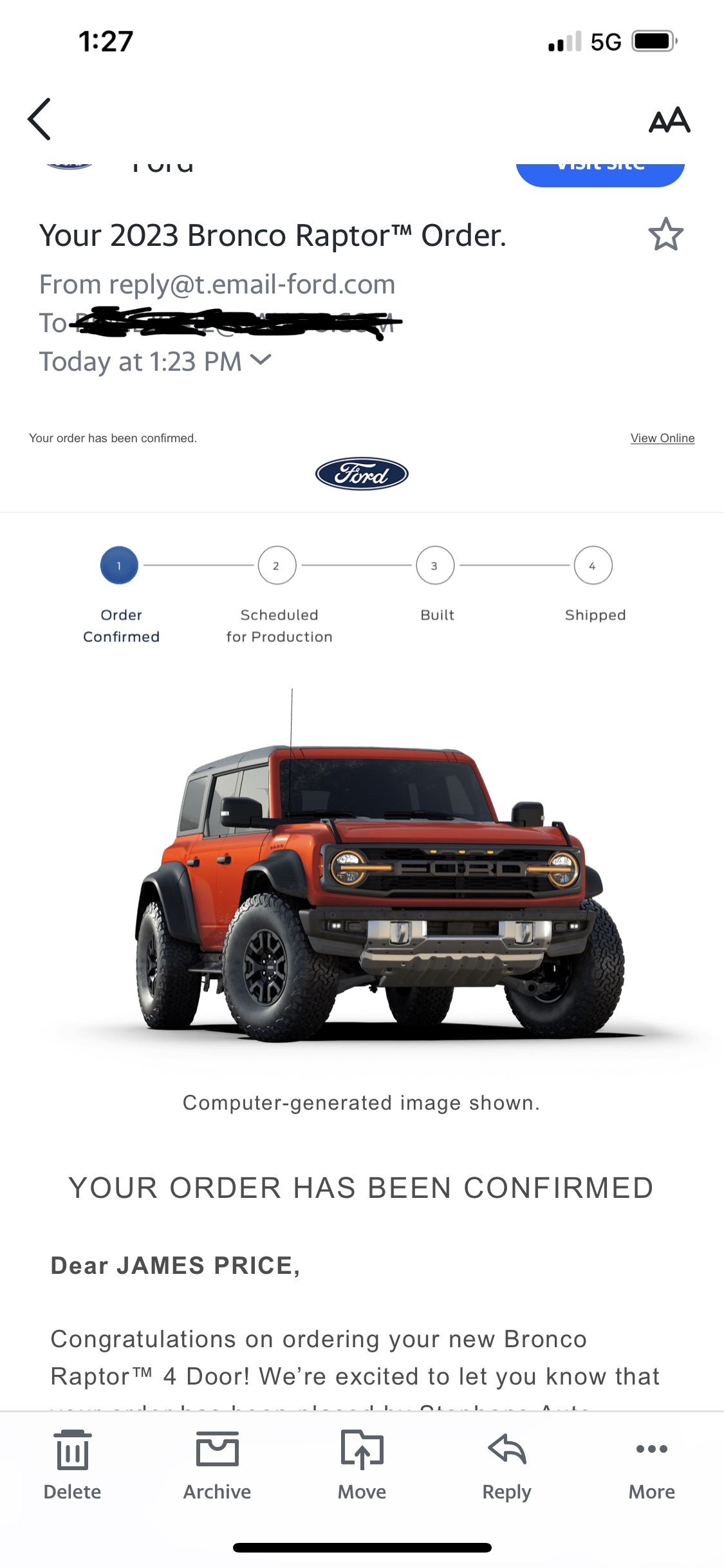 Ford Bronco Does a "Your 2023 Bronco Raptor™ Order." email mean anything? 17C493FC-8BA5-4BFD-9CC8-2EA250D4E1C7