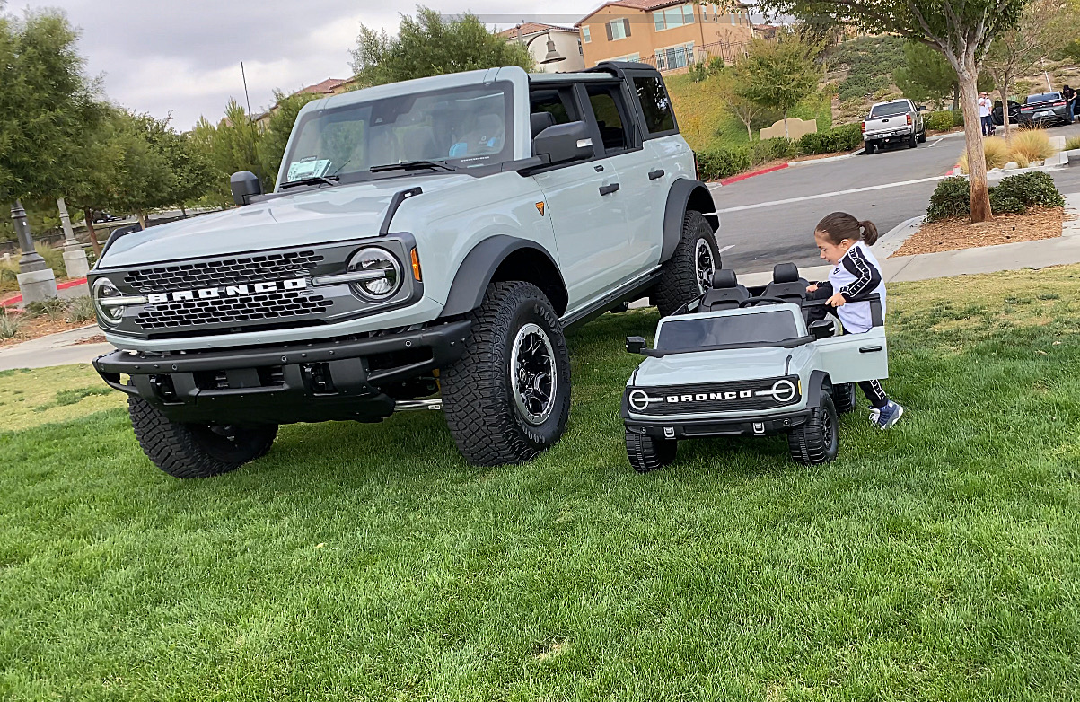 Ford Bronco [Updated with videos!] Kid Trax Bronco 2021 - my son's 1 of 1 Cactus Gray Motorized Powerwheels 1c3d2b9a-e457-4eec-bab4-49163e830061-jpe