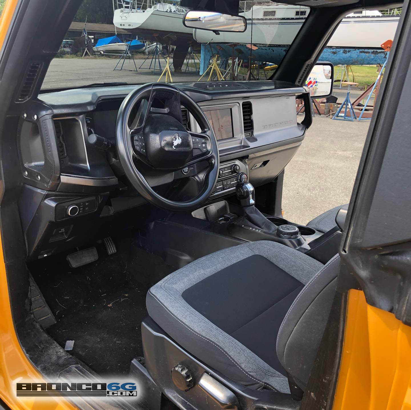 Ford Bronco We need REAL photos of interior options 2021 Base Bronco + Sasquatch Package + Underhood Engine Cyber Orange Closeup Real Life  108669
