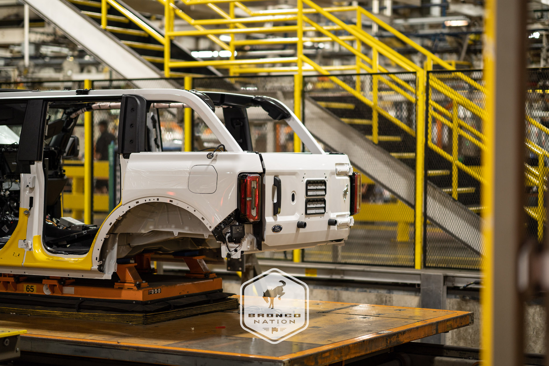 Ford Bronco Photos of pre-production Broncos on the assembly line. 24B8CDA8-99A9-470F-A3C9-B381BBFB82ED