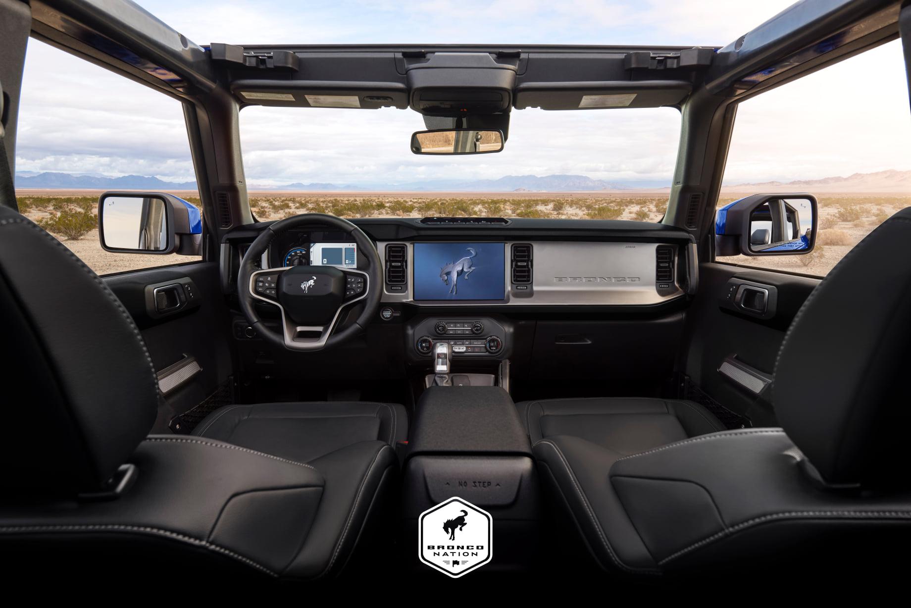 Ford Bronco First Edition Black Leather + White Stitching Revealed 2021 Bronco First Edition Black Leather 3