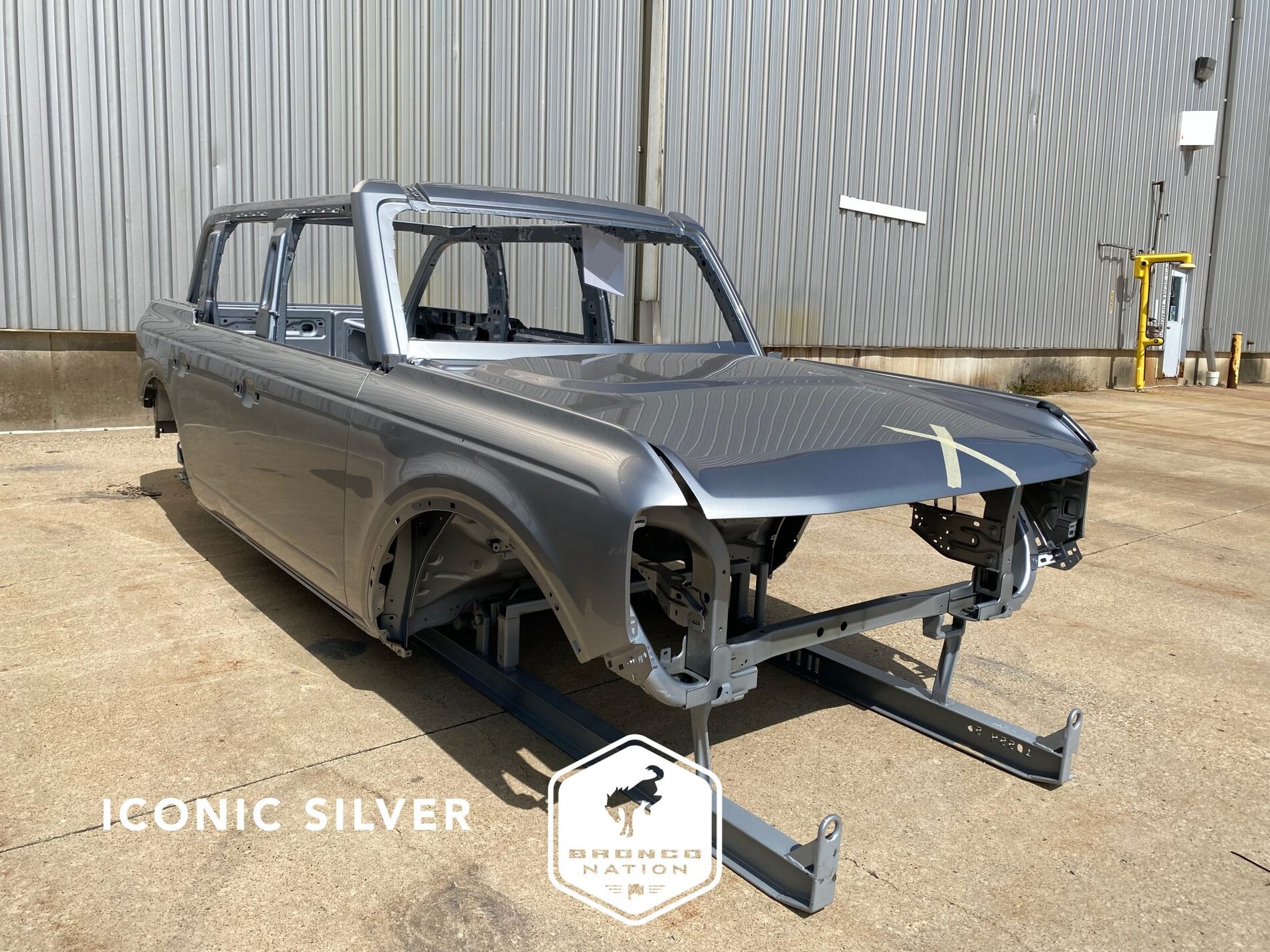 Ford Bronco Iconic Silver Paint Thread 2021 Bronco Iconic Silver painted body sample