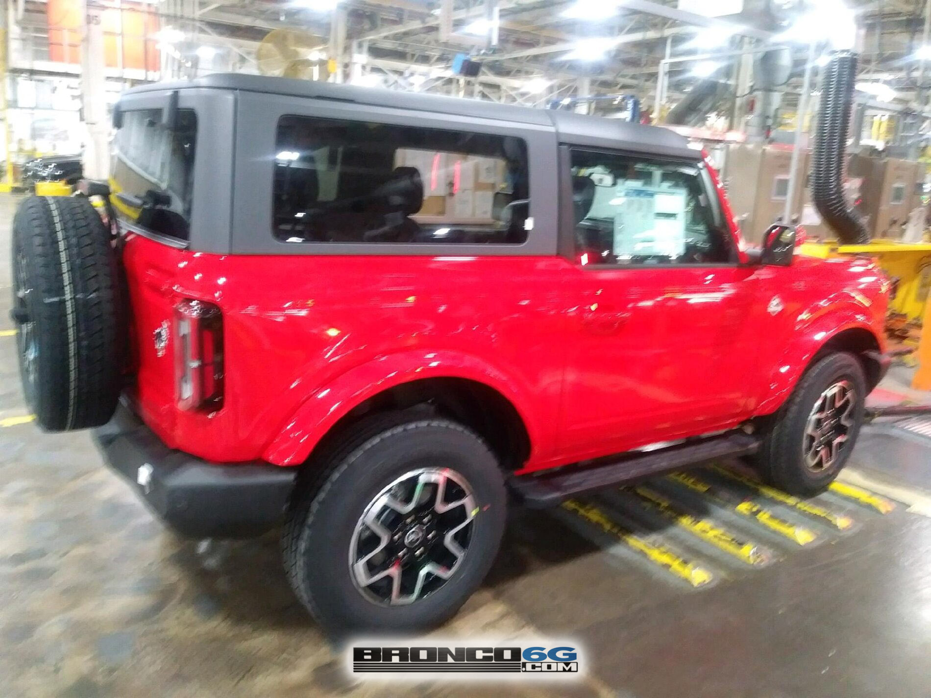 2021 Bronco Outer Banks Leather interior factory production line photos 32 Race Red 1.jpg