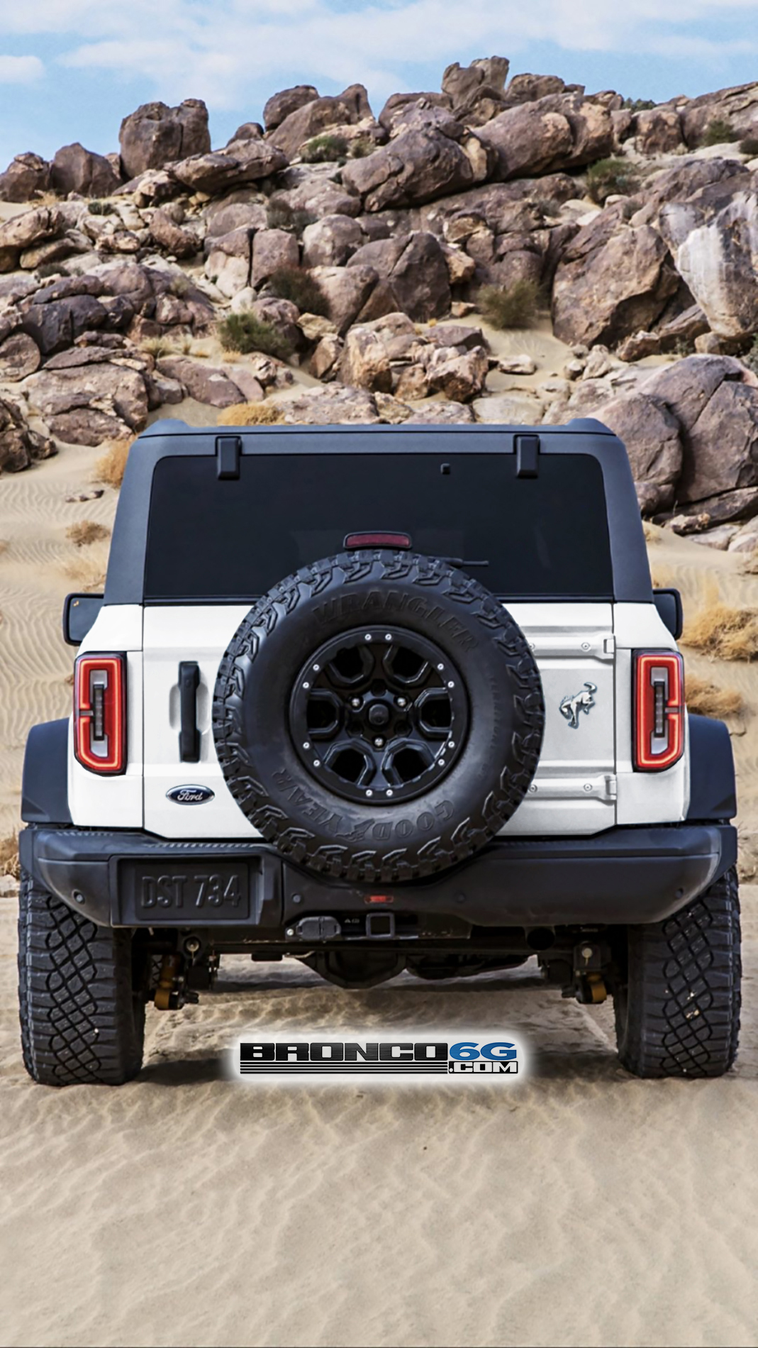 Ford Bronco Bronco Sasquatch Rear Rendered in Production And Other Colors 2021 Bronco Rear Oxford WHITE_RENDER_REAR