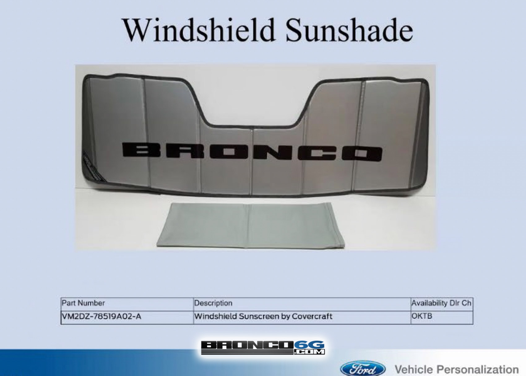 2021 Bronco Windshield Sunscreen Shade - Ford Performance OEM factory accessory.jpg