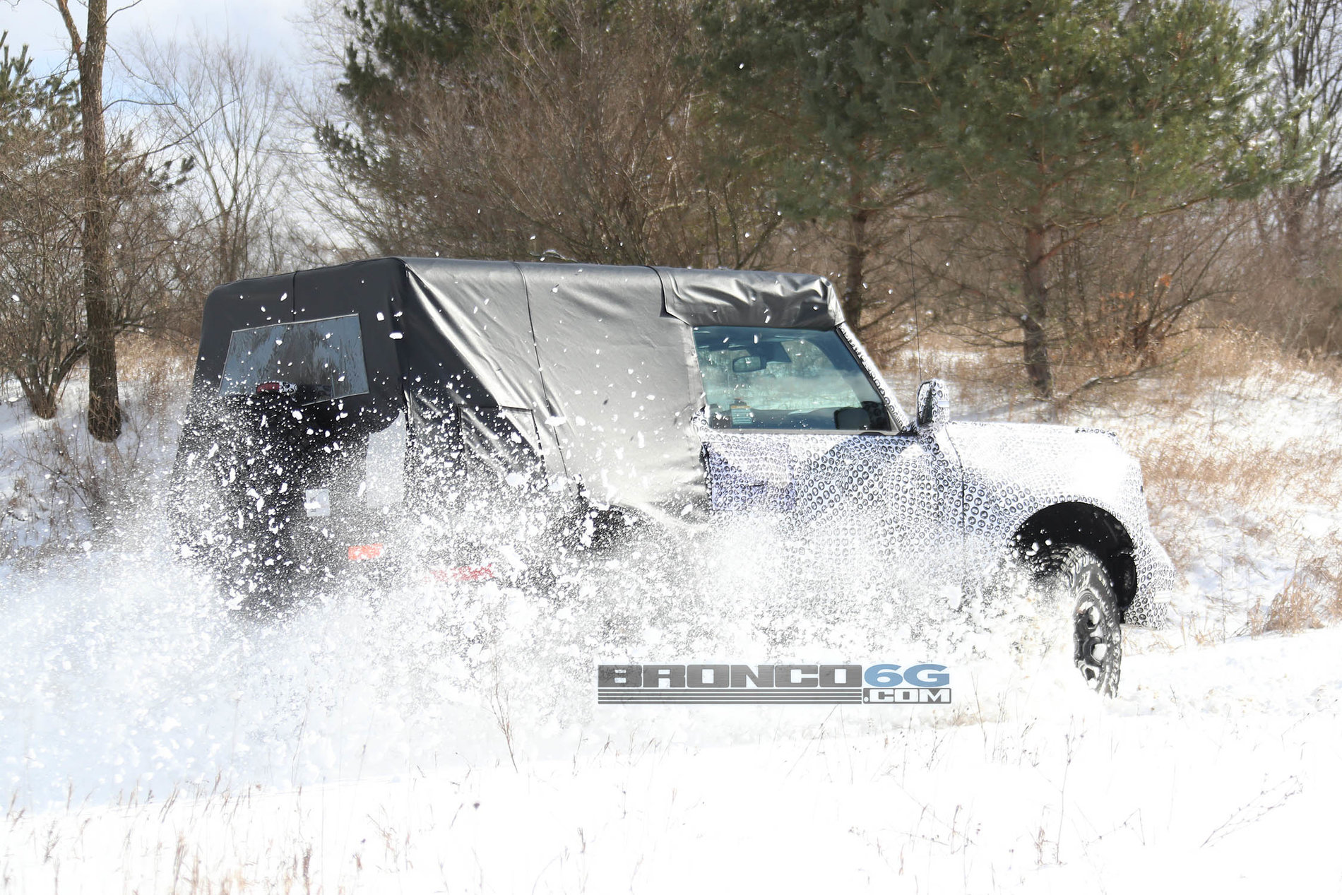 Ford Bronco 2-Door 2021 Bronco Prototype Makes Grand First Appearance, Bombing Through Snow and Catching Air! 2021-Bronco_2door_OffRoad_013