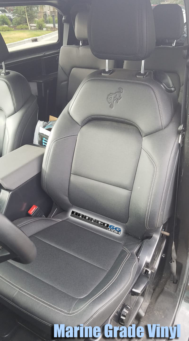 Ford Bronco Washout Interior and Marine Grade Vinyl on all Trim Levels 2021 Ford Bronco Marine Grade Vinyl Seats Front