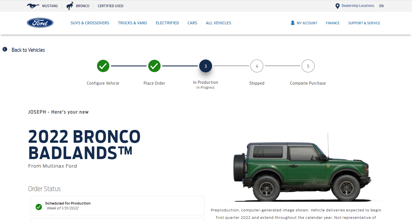 Ford Bronco 🛠 1/31/2022 BUILD WEEK GROUP 2022 Bronco