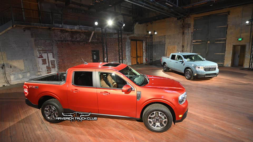 Ford Bronco Is Maverick showing possible orange color for 2022 Bronco? 2022 Ford Maverick pickup leak-2