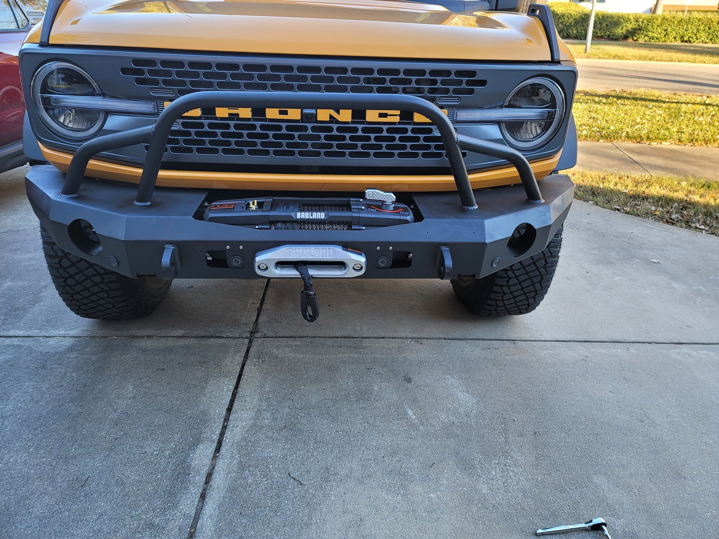 Ford Bronco Warn Elite bumper and Zeon 10s install w/photos and tips 20220123_164052
