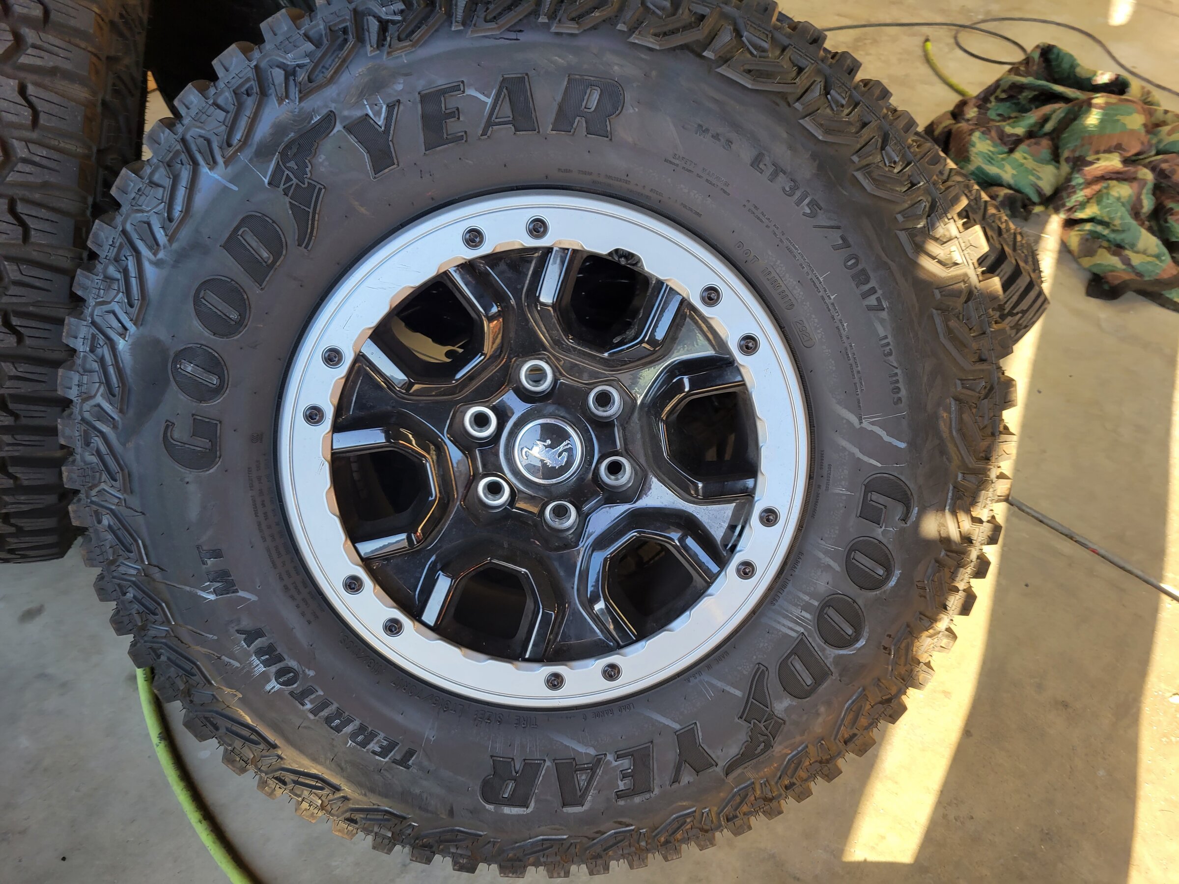 Ford Bronco Sas wheels and tires with spare relocation and brake light bracket $1,8000 20220304_170450