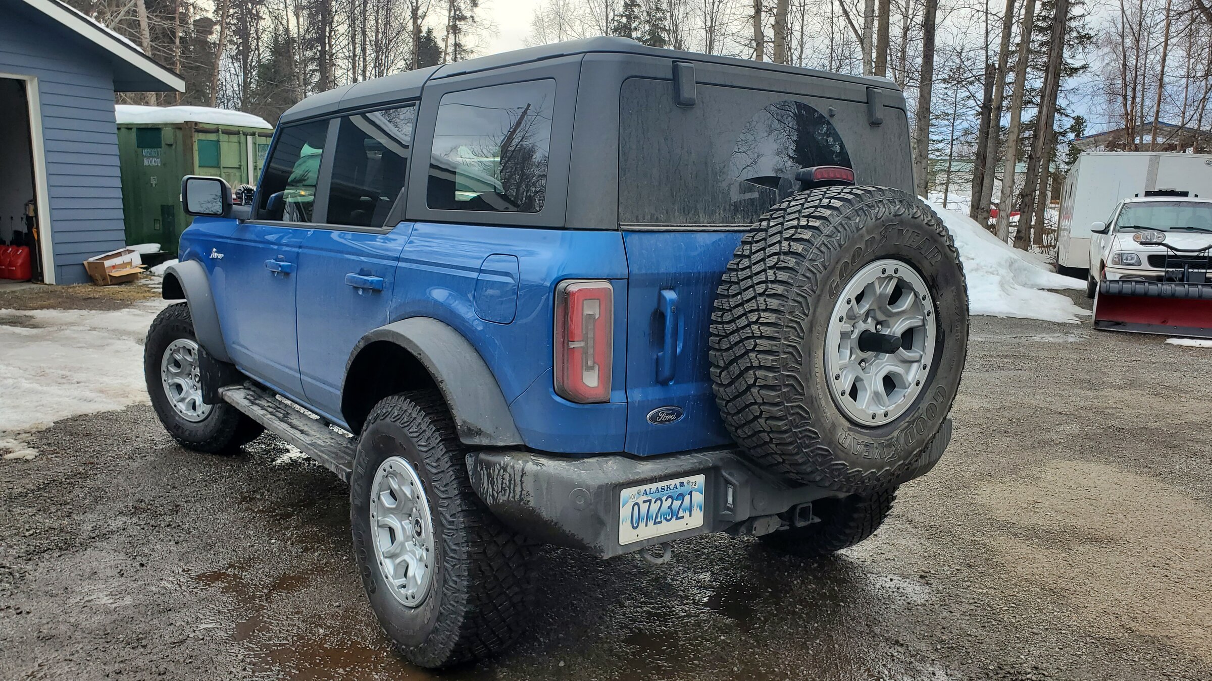 Ford Bronco Silver powder coated Sasquatch wheels 20220401_170703