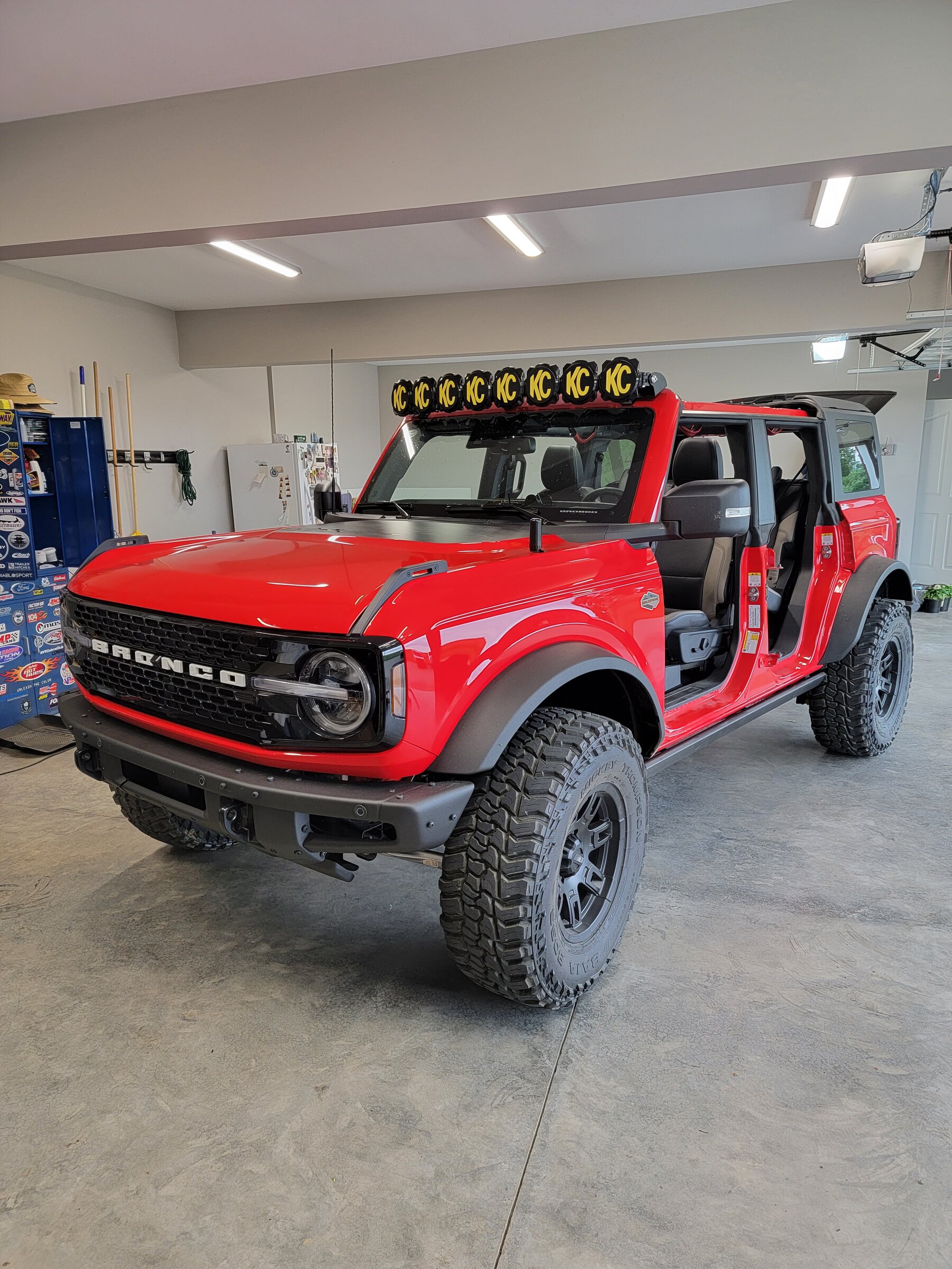 Ford Bronco Race Red Wildtrak Build in KY 20220606_181555