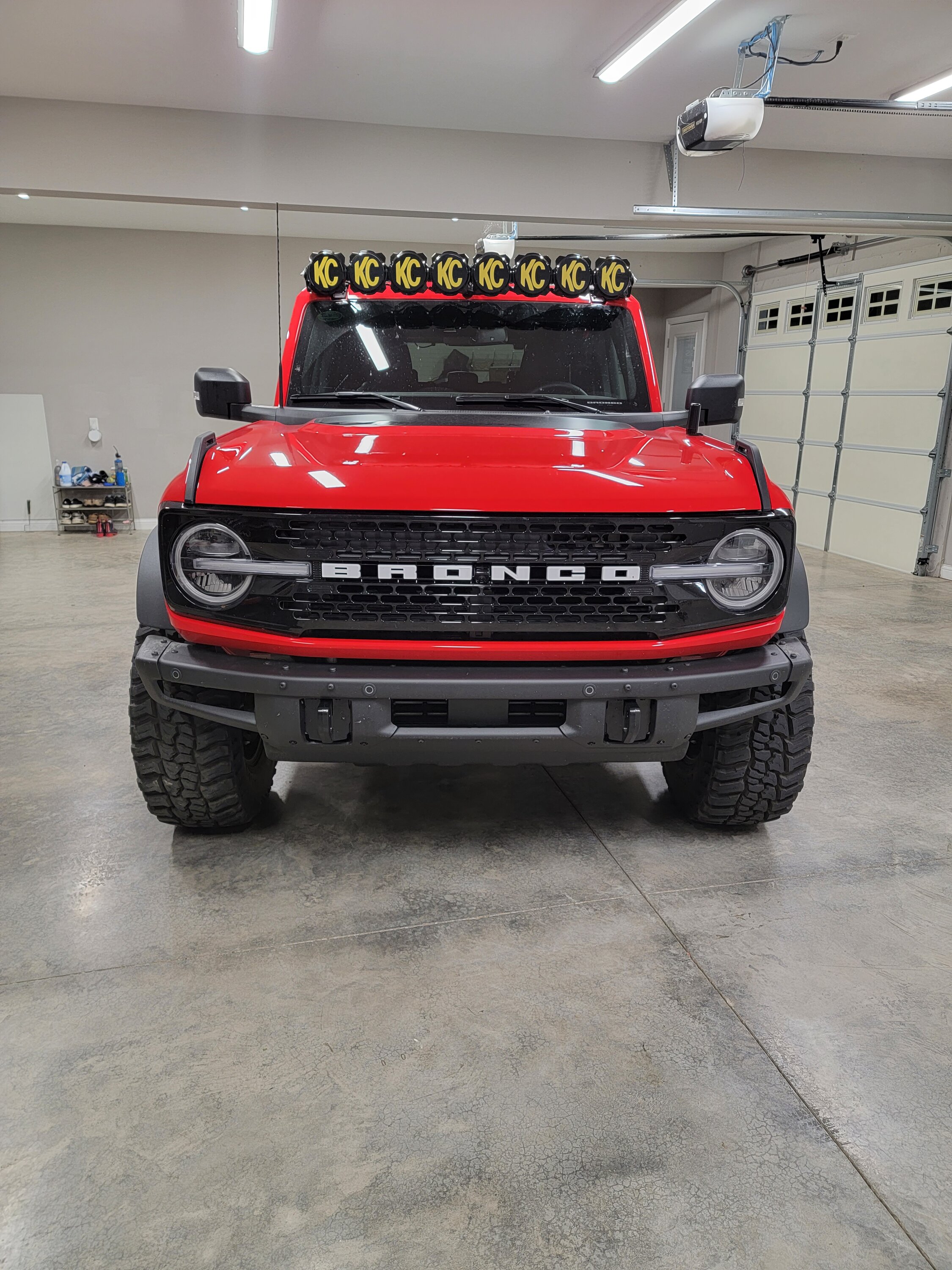 Ford Bronco Race Red Wildtrak Build in KY 20220610_223121