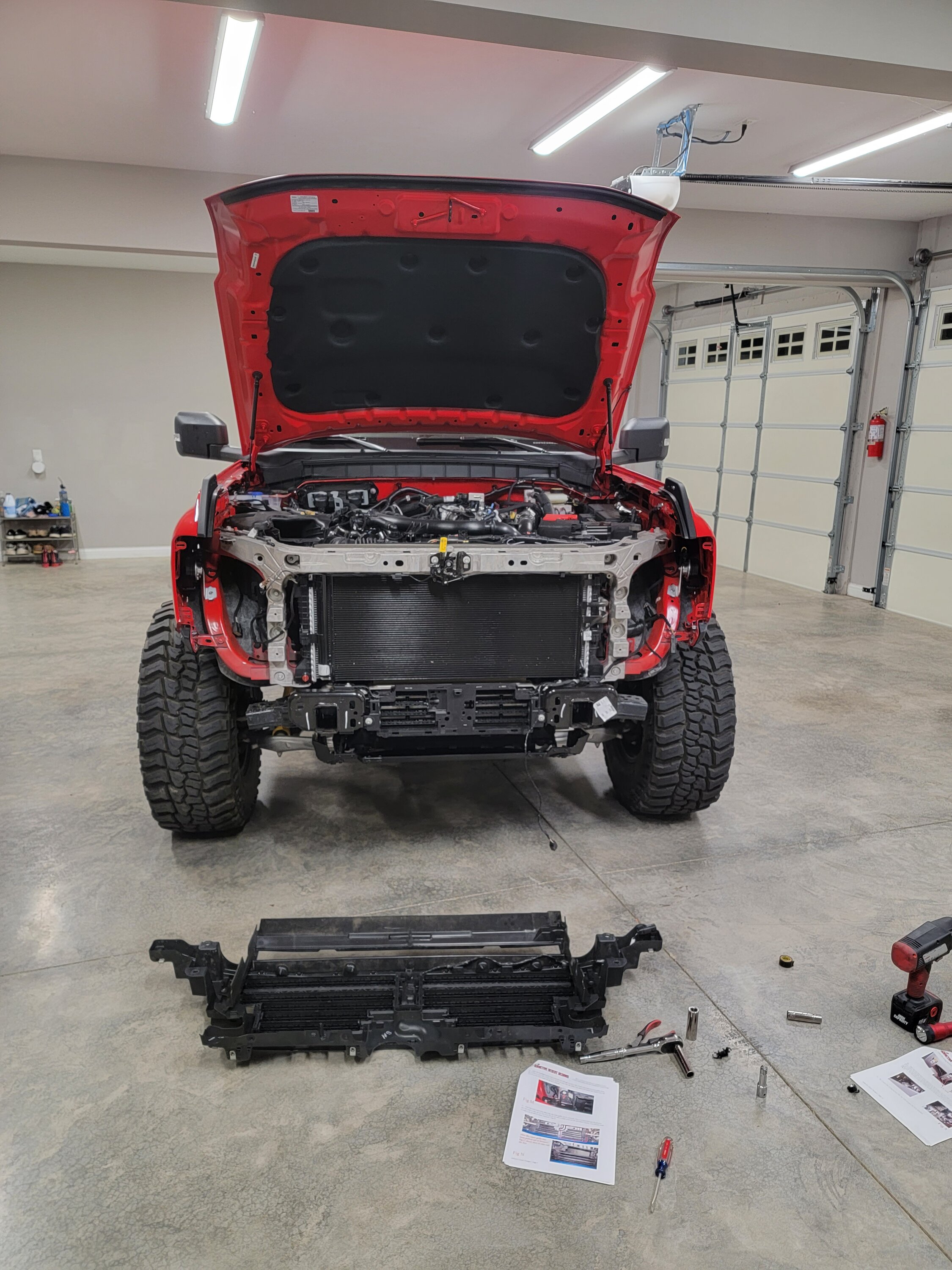 Ford Bronco Race Red Wildtrak Build in KY 20220611_005425
