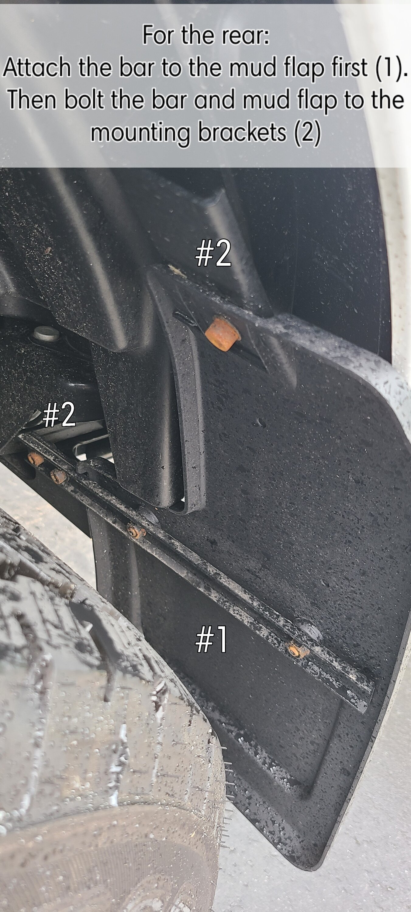 Ford Bronco Mabett Mud Flaps Fits Sasquatch set that accommodates factory rock rails or tube steps 20220718_154626