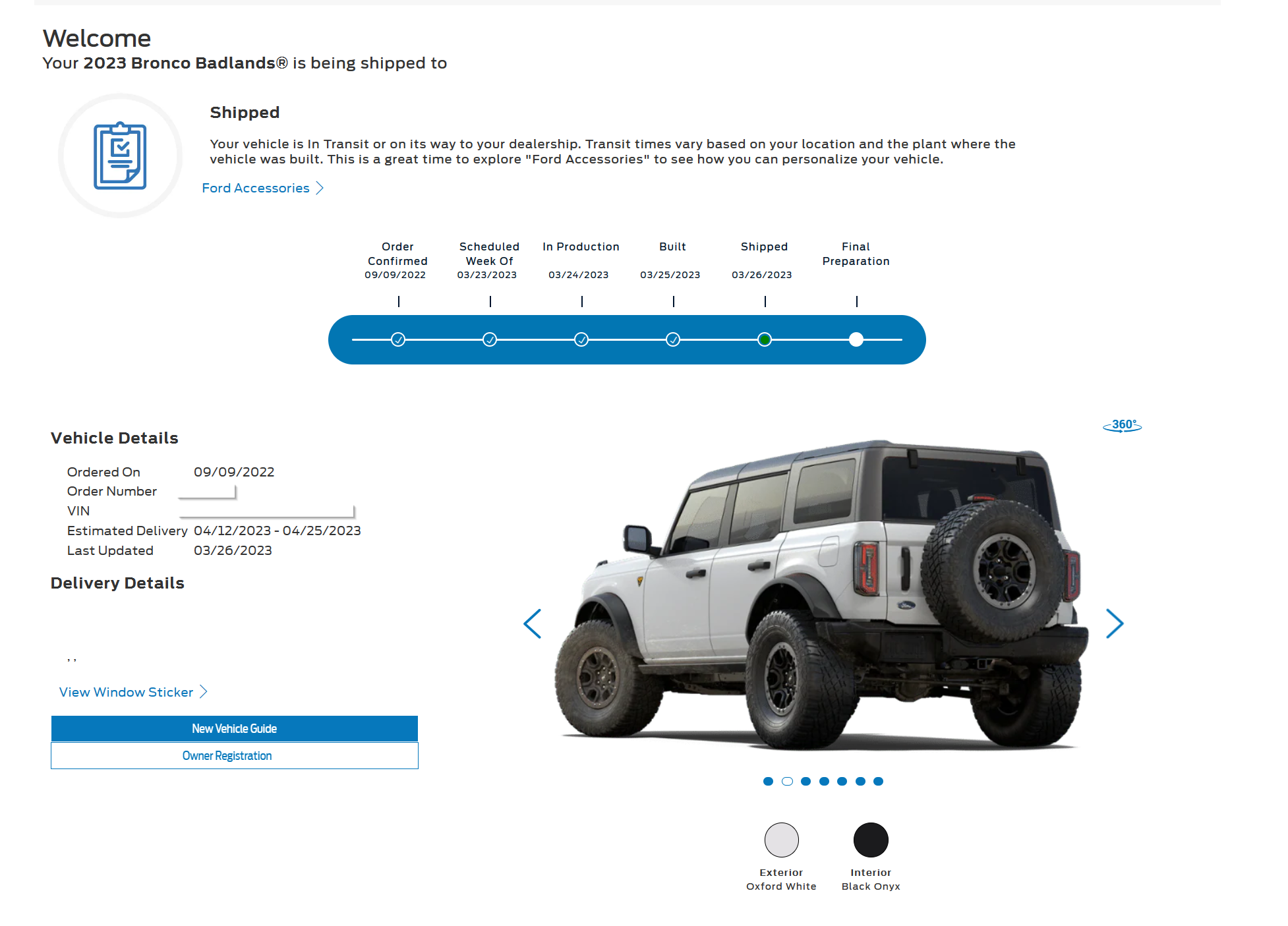 Ford Bronco Time Frame to Final Prep? 2023-03-29 08_23_33-Ford Vehicle Order Tracking Status - Personal - Microsoft_ Edge