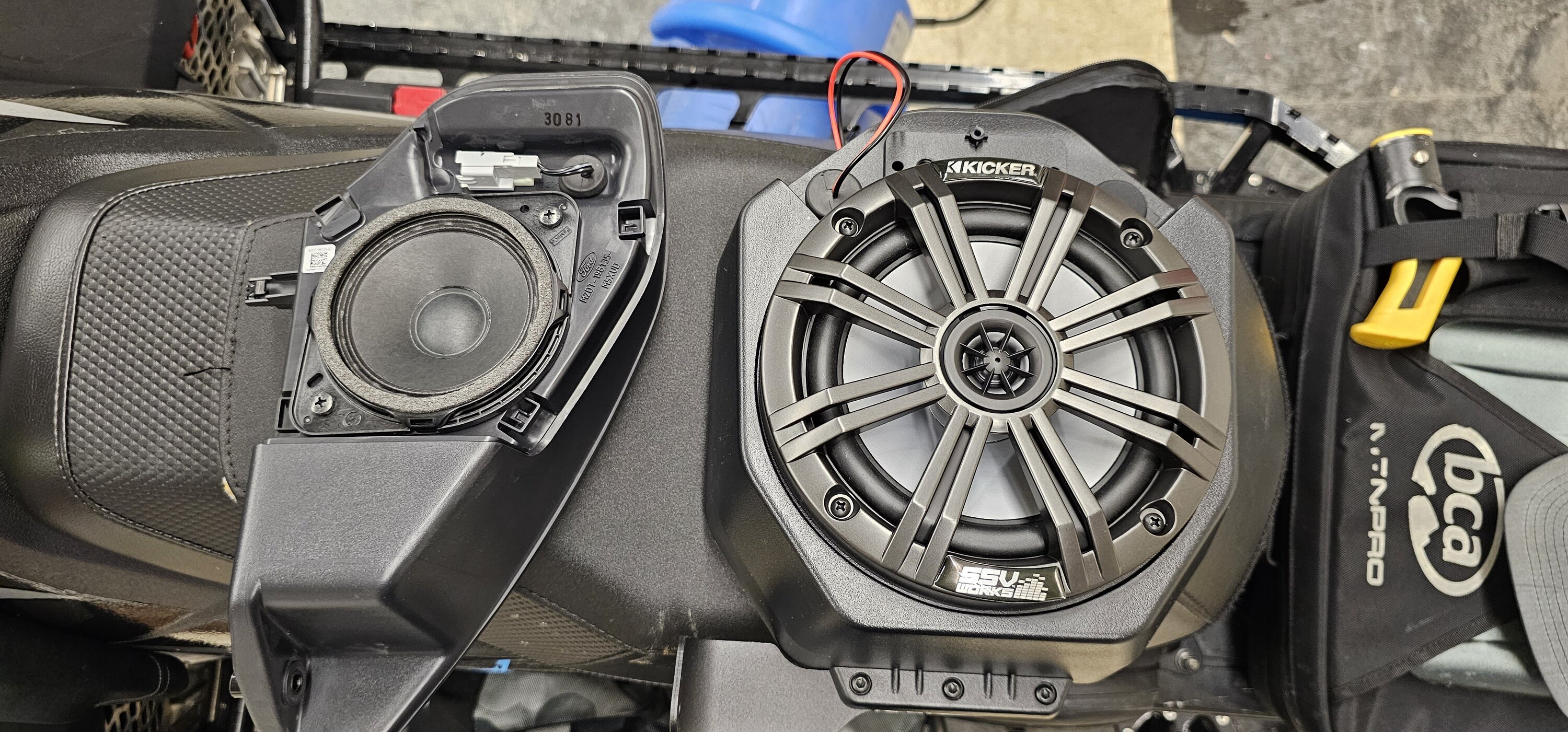 Ford Bronco Installed - SSV Works rear pods w/ Kicker speakers 20230216_123522