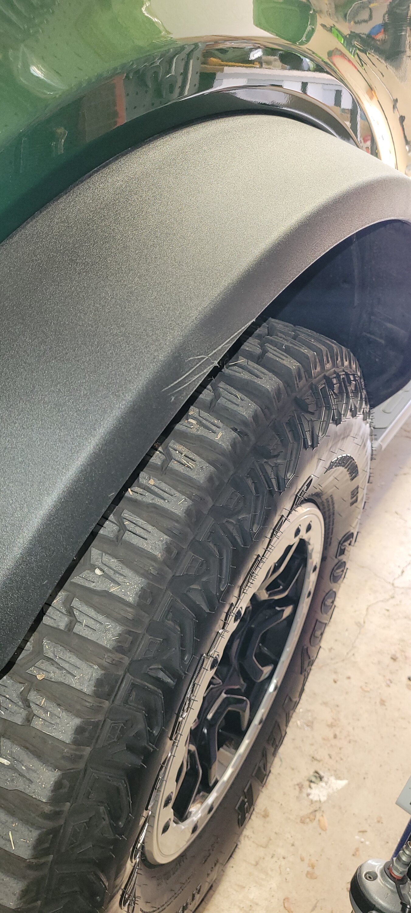 Ford Bronco Healing the First BOBOs [pinstripes] on a SAS fender flare.  [The first one is always the hardest!!!] 20230223_114432