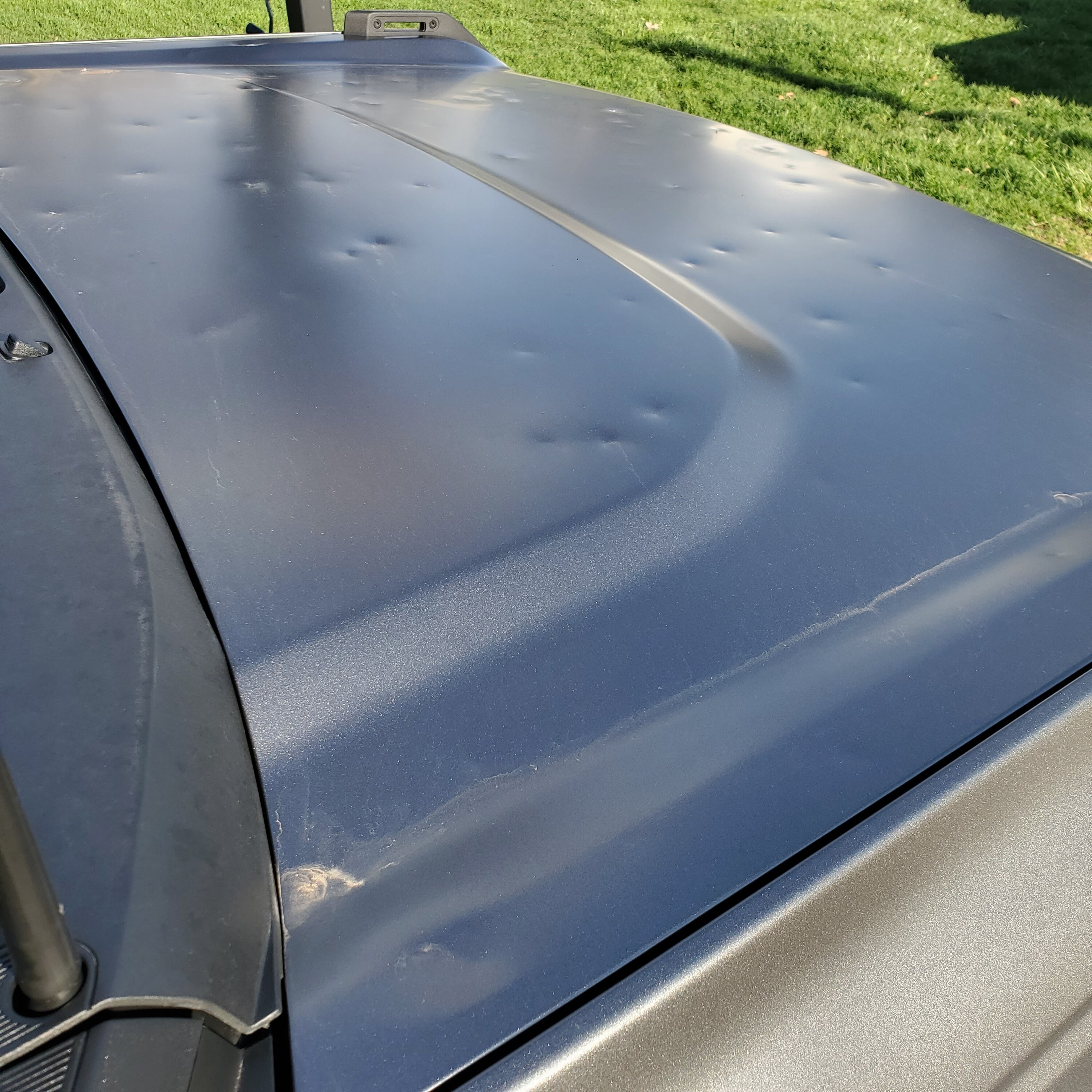Ford Bronco ***Update 4/19 Hail no... damage to MIC 2.0 hard top in large hail storm 20230406_173551