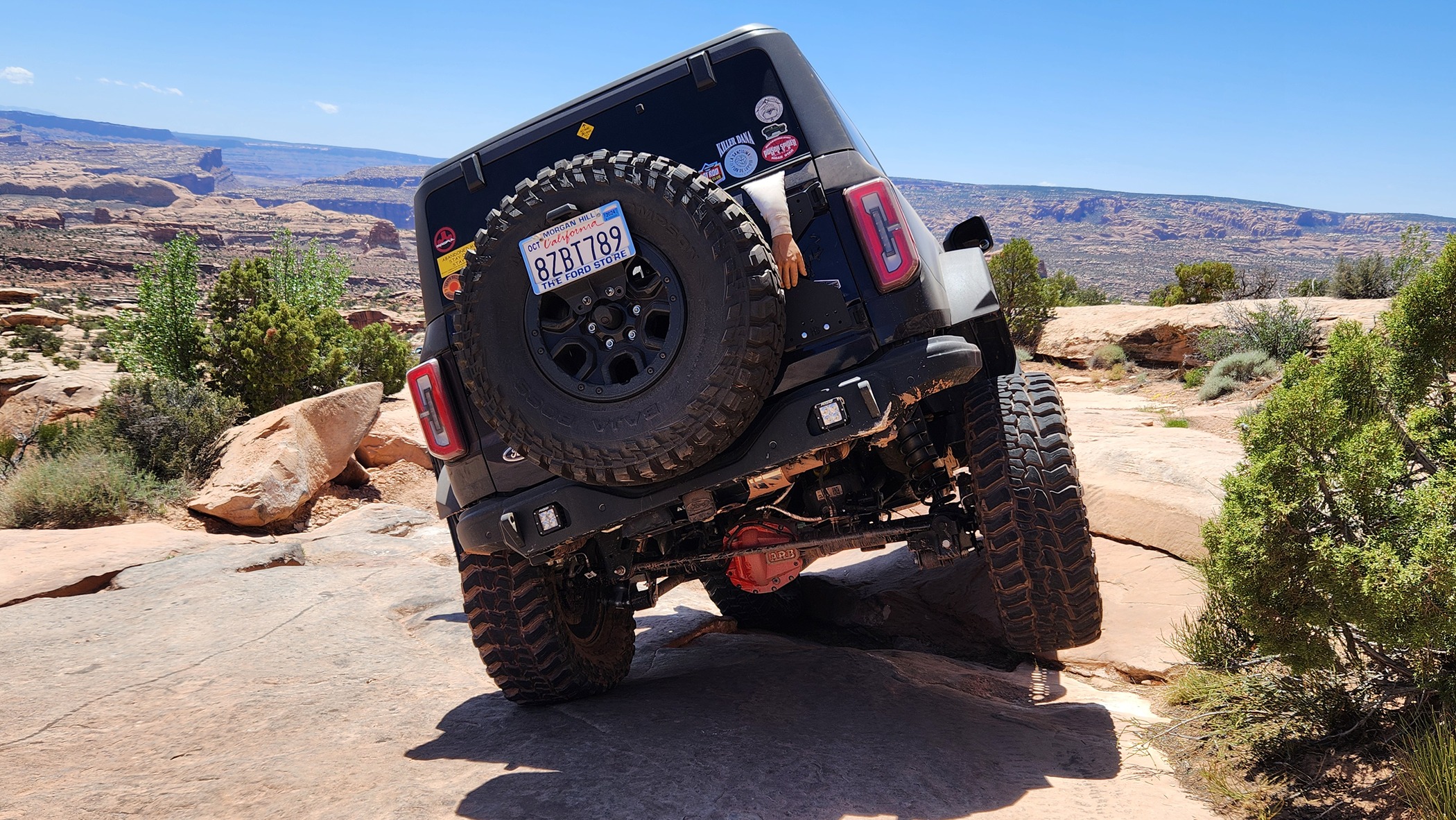 Ford Bronco 2-Door Bronco Sasquatch Trip to Cliff Hanger @ Moab. Tie-Rod Broken, Fixed, Finished Trail 20240430_132226